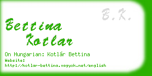 bettina kotlar business card