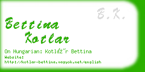 bettina kotlar business card